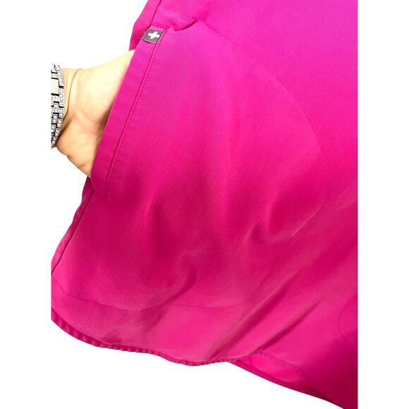 Electric orchid FIGS Bright pink Rafaela scrub top size XXS - Picture 3 of 7